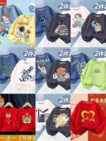 1560 Pcs Fall/Winter Kids & Teens Crew Neck Fleece Sweatshirts - Assorted Prints & Colors, Sizes 110-170 | Wholesale Chinese Stock Lots - Image 8