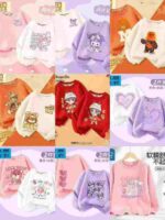 1560 Pcs Fall/Winter Kids & Teens Crew Neck Fleece Sweatshirts - Assorted Prints & Colors, Sizes 110-170 | Wholesale Chinese Stock Lots - Image 6