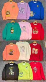 1560 Pcs Fall/Winter Kids & Teens Crew Neck Fleece Sweatshirts - Assorted Prints & Colors, Sizes 110-170 | Wholesale Chinese Stock Lots - Image 2