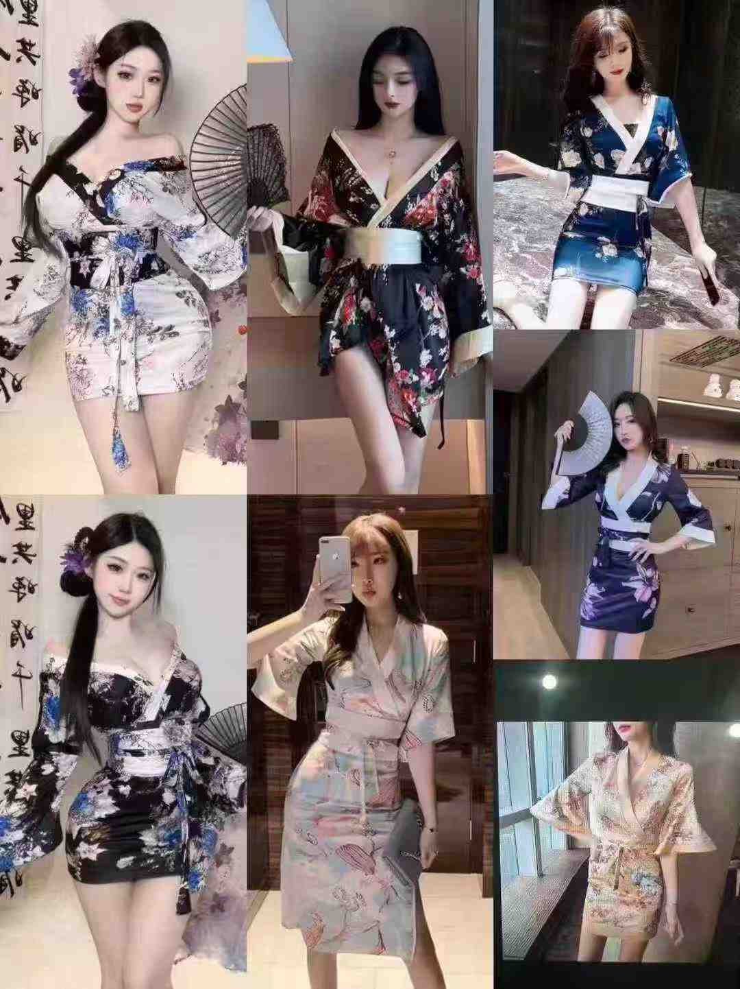 Japanese Traditional Modified Kimono Dresses - 850pcs Full Stock at 6.0 CNY/Piece, S-XL Sizes, Individually Packed, Multiple Patterns & Colors | Bulk Wholesale Export - Image 1