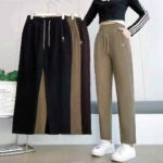 Autumn Molar Velvet Mom Pants (Straight Hem, with Pockets) - 800 Pieces Full Stock Clearance at 16.3 CNY/Piece, 4 Colors & Sizes 2XL-5XL - Image 1