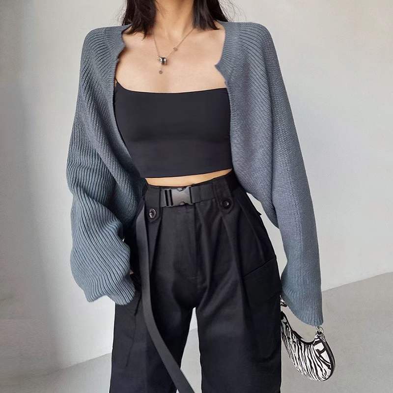 280 Pcs Spring French-Inspired Loose Shawl Cardigans | One Size, Soft Fabric, Individually Packed | Bulk Full Clearance CNY4.4/PC - Image 1