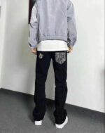 Spring & Summer American High Street Men's High-Stretch Black Loose Straight Jeans - 400 Pcs, Sizes 27-34, Tagged & Individually Packaged, Bulk Stock Lot Wholesale - Image 1