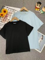 Wholesale Stock Lot Summer 220GSM Cotton Loose T-Shirts for Big Kids (Sizes 110-150), ~100pcs Individually Packed, 5.4 CNY/PC - Image 1