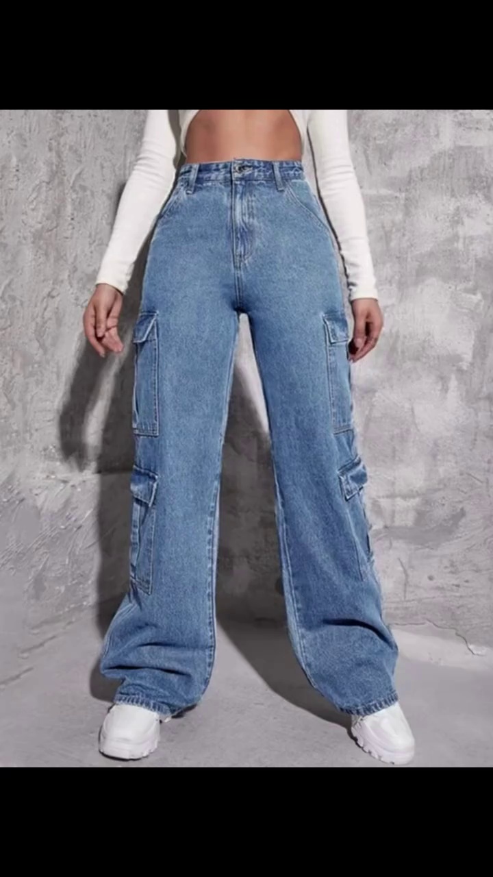 Premium American Vintage Washed Cotton Plus Size Jeans - Brand Original Stock Lot, ~800pcs, S-2XL, Individual Packaging, Bulk Wholesale Clearance - Image 1