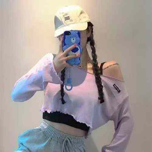 776pcs Spring & Summer Off-Shoulder Sheer Knit Long Sleeve Tops | One Size, Soft Stretch Fabric, Individually Packed | Bulk Stock Lot Wholesale (4.4 CNY/PC) - Image 1