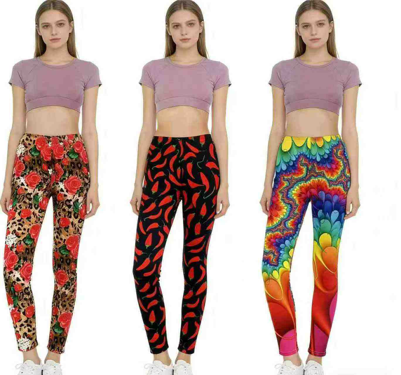 Wholesale Full Printed Pants Stock Lot - 5643 Pieces, S-3XL Sizes, Individually Packed, 2.7 CNY Each - Image 1
