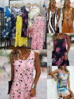 3655pcs Foreign Trade Dresses - Chinese Clothing Stock Lots, S-3XL Sizes, Individually Packaged - Bulk Wholesale Export @5.0 CNY Each - Image 1