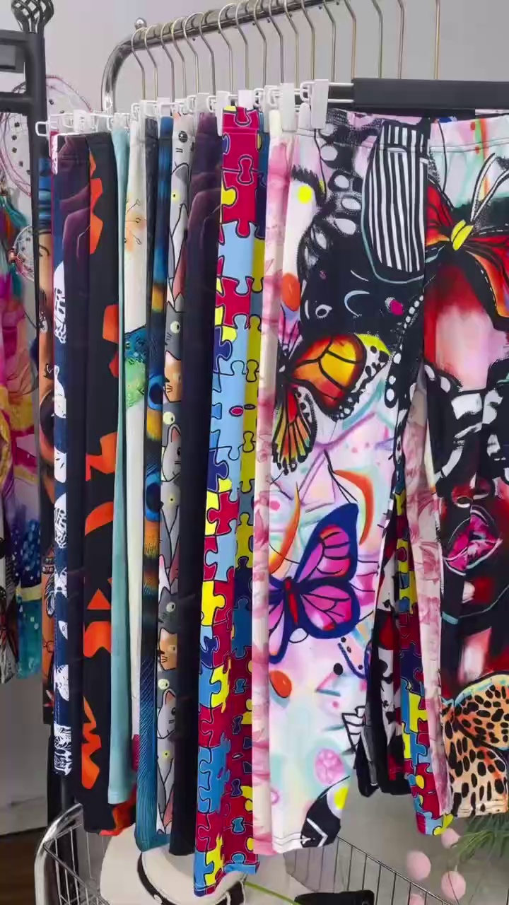 Full Print Pants Stock Lot - 5643 Pieces, S-3XL Sizes, Individually Packed, 2.7 CNY Each | Bulk Wholesale Export - Image 1