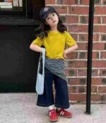 Bulk 215 Pcs Cotton Kids' Short Sleeve T-Shirts (Size 90-130) - Individually Packed with Tags, 5.4 CNY Each - Image 1