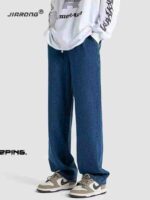 High Stretch Elastic Waist Men's Loose Jeans Chinese Clothing Stock Lots Bulk Wholesale For Export - Image 9
