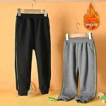 Bulk Stock 360 Pieces Polar Fleece Lined Kids Sweatpants, Winter Thickened Unisex Kids Casual Long Pants Sizes 90-120 Black Grey - Image 8