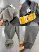 Bulk Stock 360 Pieces Polar Fleece Lined Kids Sweatpants, Winter Thickened Unisex Kids Casual Long Pants Sizes 90-120 Black Grey - Image 4