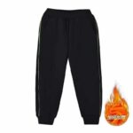 Bulk Stock 360 Pieces Polar Fleece Lined Kids Sweatpants, Winter Thickened Unisex Kids Casual Long Pants Sizes 90-120 Black Grey - Image 3