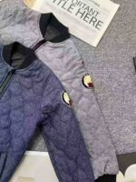 Trendy Embroidered Kids Thickened Cotton Padded Jackets 2-8Y 2 Colors Chinese Clothing Stock Lots Bulk Wholesale - Image 7