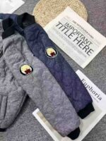 Trendy Embroidered Kids Thickened Cotton Padded Jackets 2-8Y 2 Colors Chinese Clothing Stock Lots Bulk Wholesale - Image 2