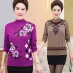 Bulk Mixed Color Women's Core Spun Yarn Sweaters for Middle-aged Mothers Chinese Clothing Stock Clearance Wholesale - Image 7