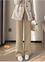 Bulk Clearance Fleece Lined Chenille Wide Leg Pants | Chinese Clothing Stock Lots Wholesale Export - Image 5