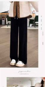 Bulk Clearance Fleece Lined Chenille Wide Leg Pants | Chinese Clothing Stock Lots Wholesale Export - Image 4