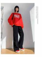 Bulk Clearance Fleece Lined Chenille Wide Leg Pants | Chinese Clothing Stock Lots Wholesale Export - Image 3