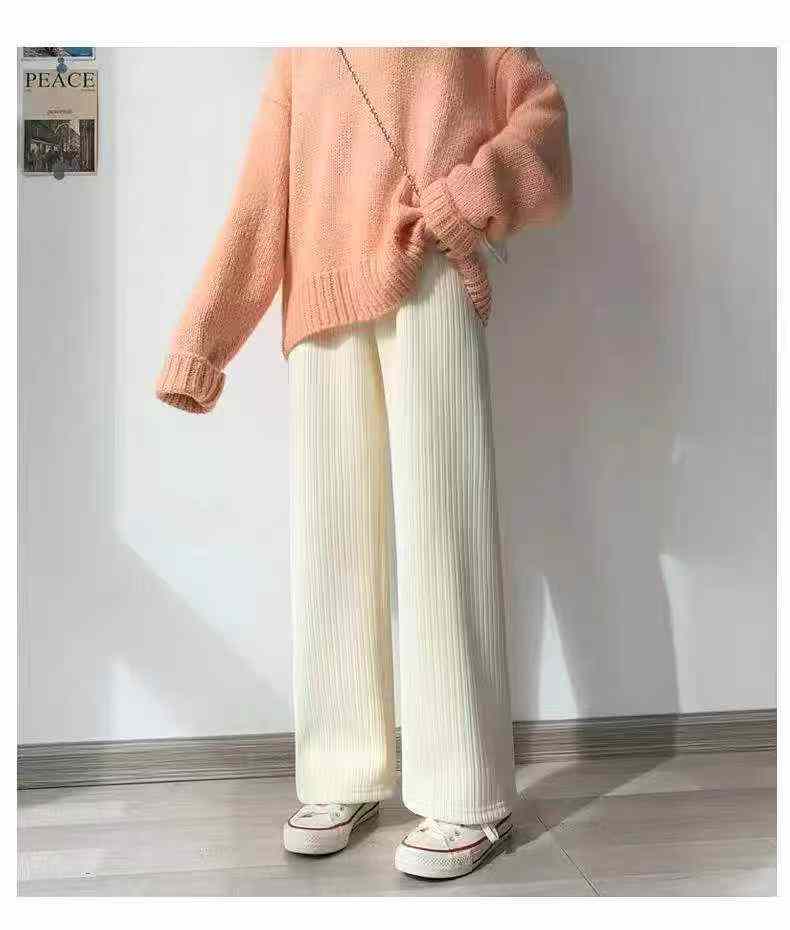 Bulk Clearance Fleece Lined Chenille Wide Leg Pants | Chinese Clothing Stock Lots Wholesale Export - Image 2