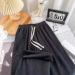 Vintage Fleece Lined Cream Wide Leg Pants | Chinese Clothing Stock Lots Wholesale Export - Image 4