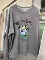 Ink Painting Print Women's Oversized Crewneck Sweatshirt Fall 300g Cotton Chinese Clothing Stock Lot For Bulk Wholesale - Image 2