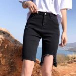 Bulk Clearance Stock Women's High Waist Slim Stretch Denim Biker Bermuda Shorts - 370pcs Total - Image 7