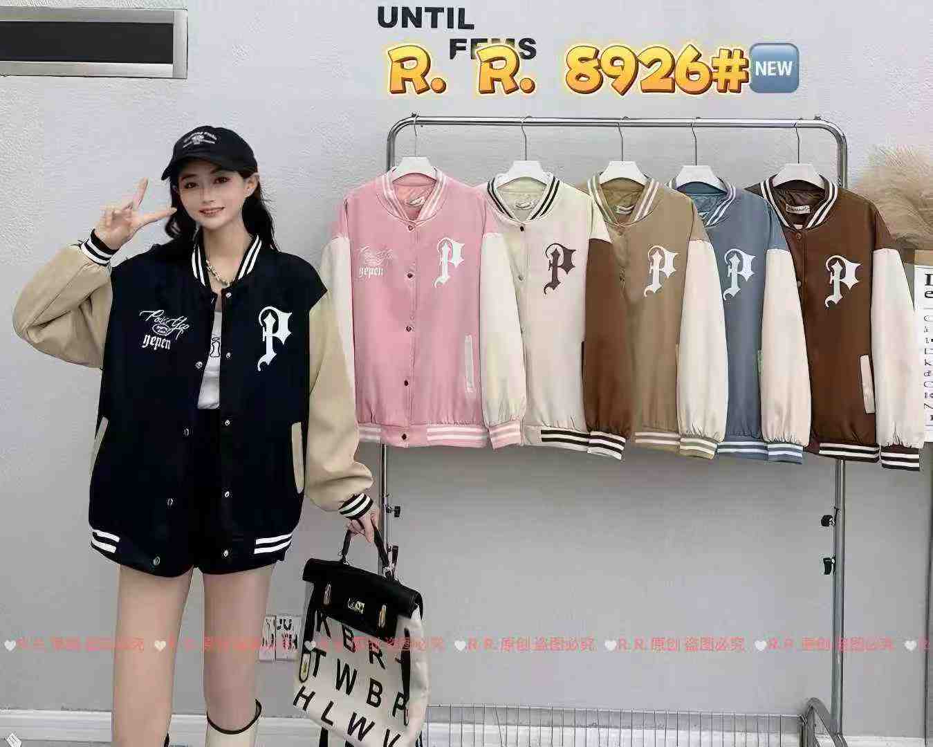 Unisex Baseball Jackets One Size | Bulk Wholesale Chinese Clothing Stock Lots for Export - Image 2