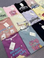 Women's Dopamine Candy Color Printed Cotton Crewneck Sweatshirts | Chinese Clothing Stock Lots Bulk Wholesale Export - Image 8