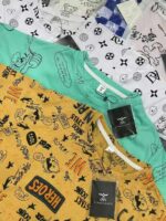 Full Clearance 300 Pcs Bulk White Pure Cotton Women's Short Sleeve Crew Neck T-Shirts Digital Print Stock Lot Wholesale For Export - Image 2