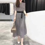 French Retro Premium Plus Size Summer Waist Slimming Long Dresses Bulk Chinese Clothing Stock For Wholesale Export - Image 9