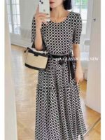 French Retro Premium Plus Size Summer Waist Slimming Long Dresses Bulk Chinese Clothing Stock For Wholesale Export - Image 8