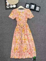 French Retro Premium Plus Size Summer Waist Slimming Long Dresses Bulk Chinese Clothing Stock For Wholesale Export - Image 4