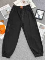 Spring Autumn New Plus Size Women's Loose Breathable High Stretch Harem Jogger Pants, Whole Clearance Bulk Lot 214pcs Solid Black - Image 6