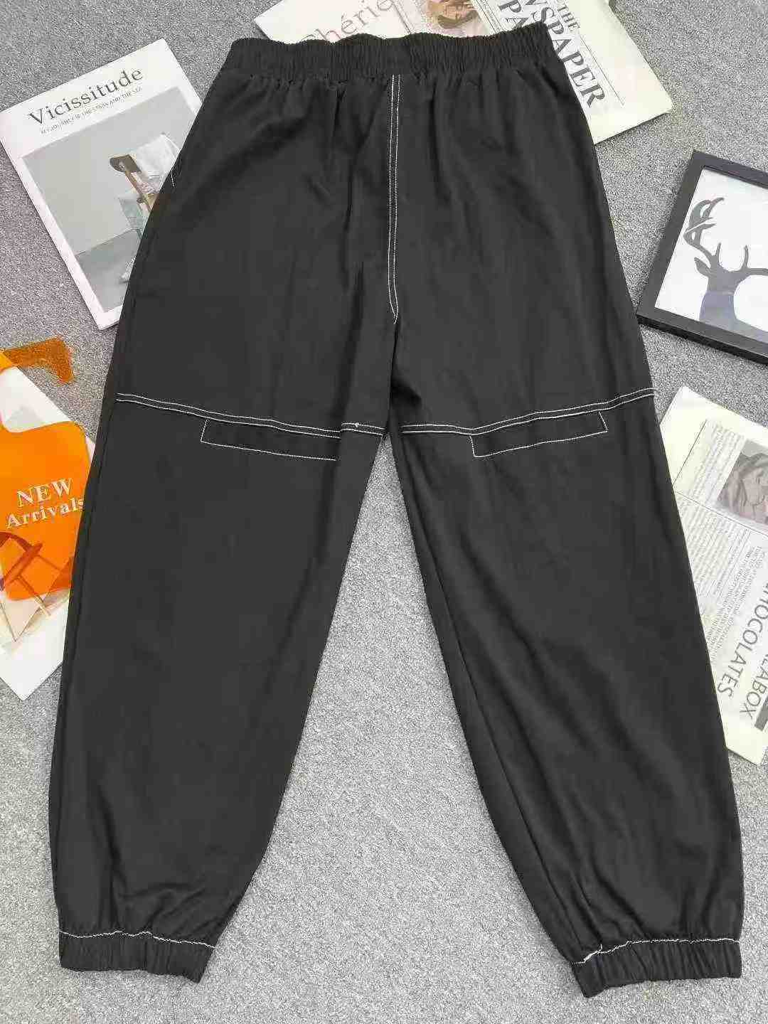 Spring Autumn New Plus Size Women's Loose Breathable High Stretch Harem Jogger Pants, Whole Clearance Bulk Lot 214pcs Solid Black - Image 2