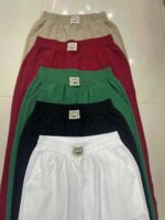 Clearance Bulk Summer Ice Silk Crepe Elastic Waist Wide Leg Cropped Pants For Middle-Aged Elderly Women Stock Wholesale - Image 4