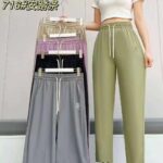 Anta Ice Silk Casual Women Pants, 2200pcs Bulk Stock, Sizes 2XL to 5XL, Straight & Slim Styles, Wholesale Chinese Clothing Stock Lots For Export - Image 8