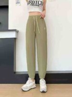 Anta Ice Silk Casual Women Pants, 2200pcs Bulk Stock, Sizes 2XL to 5XL, Straight & Slim Styles, Wholesale Chinese Clothing Stock Lots For Export - Image 2