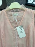 Full Bulk Clearance 100pcs Women's Summer Pink French V-neck Fairy Mesh Tulle Dress With Lining 14.3 CNY - Image 2