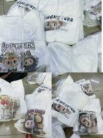 Hot Selling Labubu Print Short Sleeve Combed Cotton T-Shirts Bulk Wholesale Chinese Clothing Stock Lots - Image 4