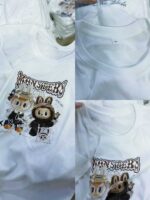 Hot Selling Labubu Print Short Sleeve Combed Cotton T-Shirts Bulk Wholesale Chinese Clothing Stock Lots - Image 3