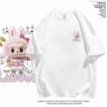 Hot Selling Labubu Print Short Sleeve Combed Cotton T-Shirts Bulk Wholesale Chinese Clothing Stock Lots - Image 2