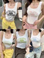 High Stretch Ice Silk Rib Women's Tank Tops Bulk Chinese Clothing Stock Lots Wholesale - Image 7