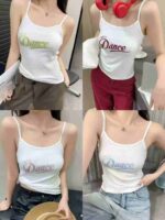 High Stretch Ice Silk Rib Women's Tank Tops Bulk Chinese Clothing Stock Lots Wholesale - Image 3