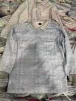 Men's Ice Silk Collared Long Sleeve T-Shirts With Chest Pocket | Bulk Chinese Clothing Stock Lots Wholesale Export - Image 4