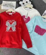 Bulk Wholesale Heavy Letter Embroidery Patchwork Denim Sweatshirts | Chinese Clothing Stock Lots Full Clearance - Image 6