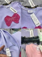 Bulk Wholesale Heavy Letter Embroidery Patchwork Denim Sweatshirts | Chinese Clothing Stock Lots Full Clearance - Image 3