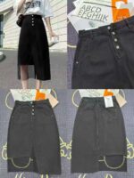 New Off-Shelf Mixed Denim Maxi Skirts Full Clearance Wholesale Chinese Clothing Stock Lots - Image 4