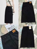 New Off-Shelf Mixed Denim Maxi Skirts Full Clearance Wholesale Chinese Clothing Stock Lots - Image 3